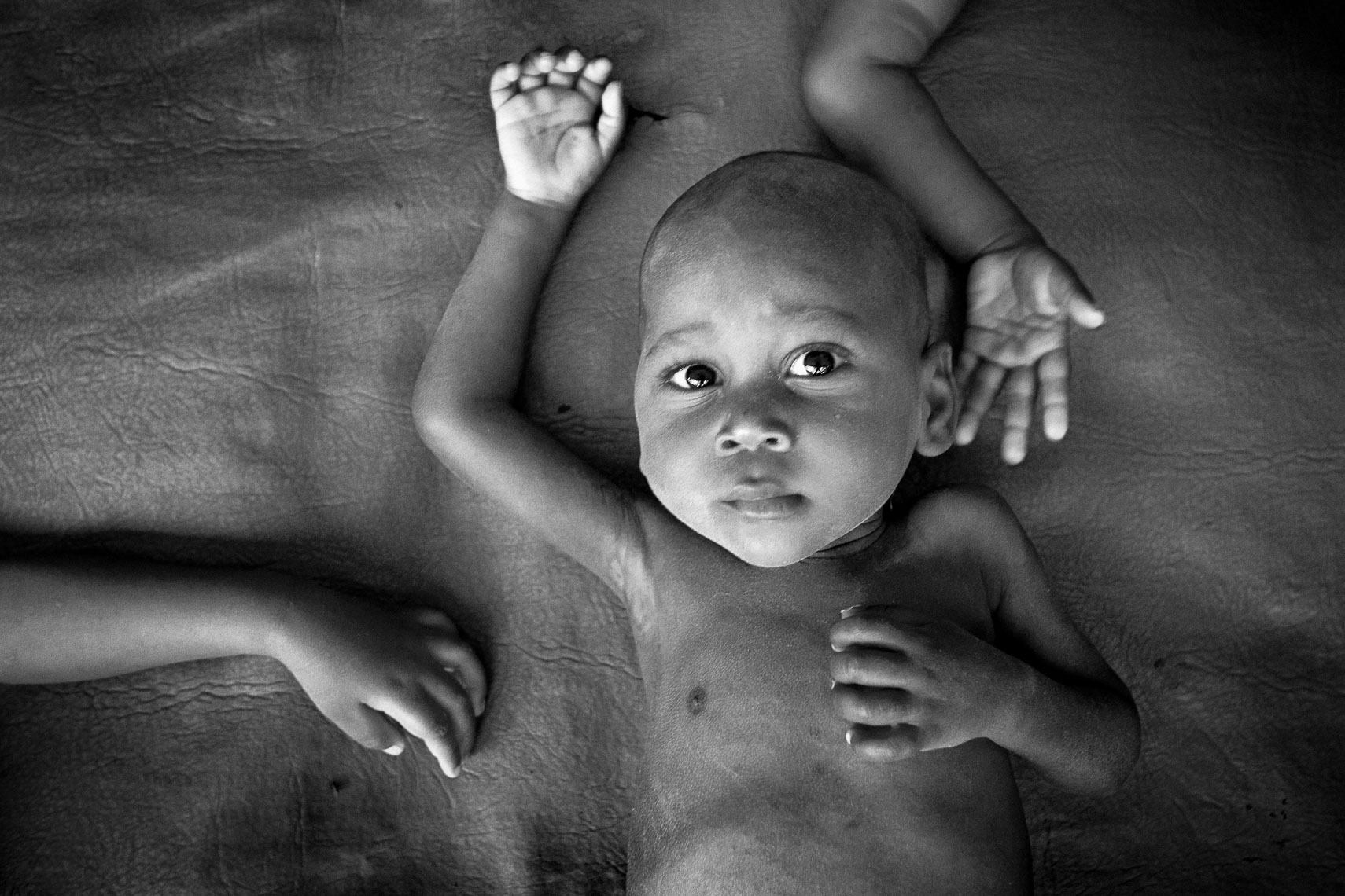 young girl after bath house of hope orphanage la pointe port de paix haiti