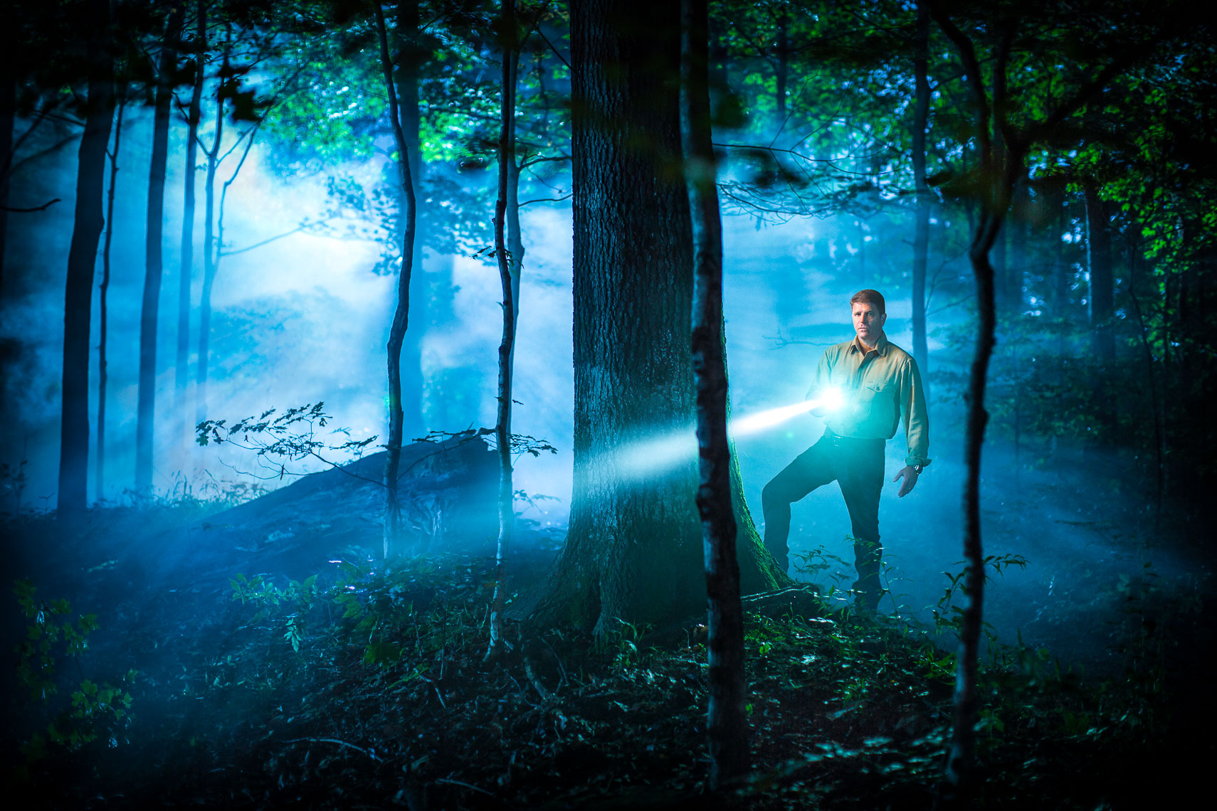 brad thor scot havath portrait in the woods outside nashville