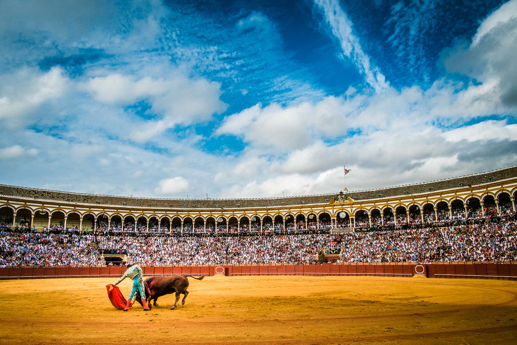 bullfight in spain matador crowd